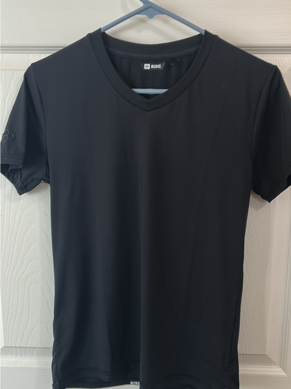 RUDIS Women’s Black V-Neck Short Sleeve Compression Top